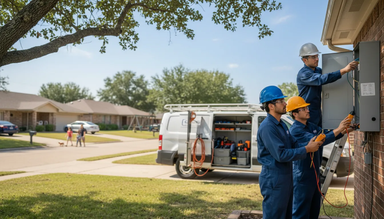 Certified electrician providing emergency electrical services in Shamrock, OK